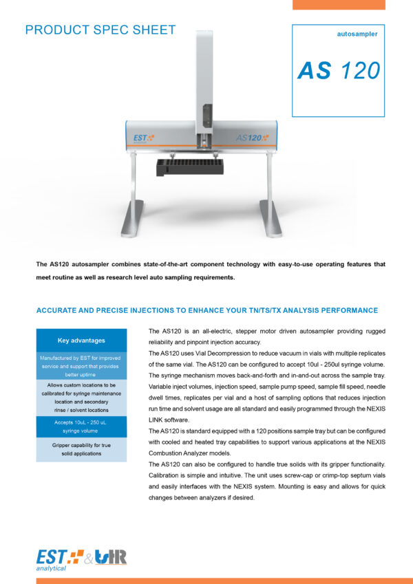 As Autosampler Est Analytical Tshr